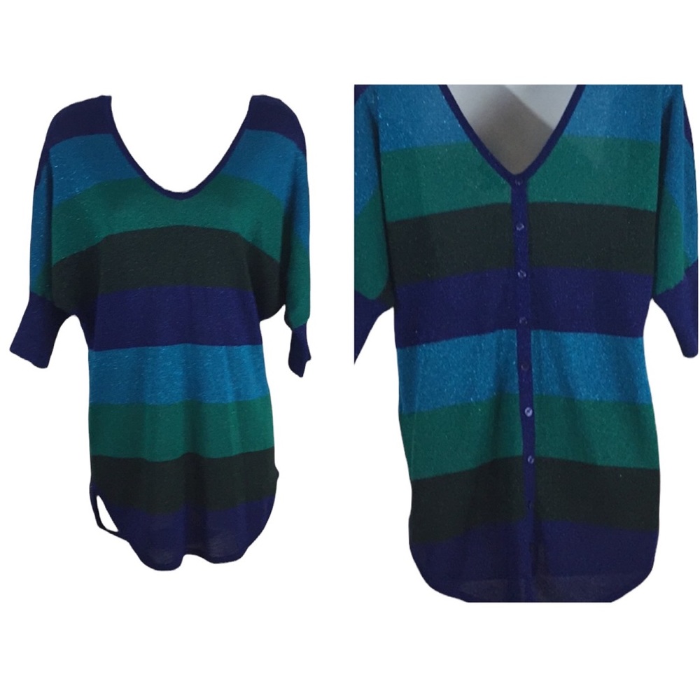 Express Striped Sparkle Sweater